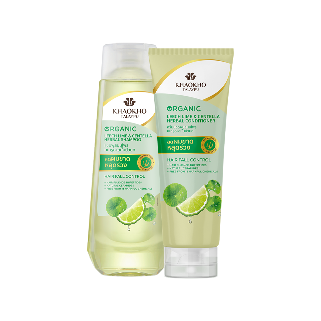 Khaoko Talaypu Leech Lime and Centella Shampoo / Conditioner [Anti-Hair Fall, Hair Grower]