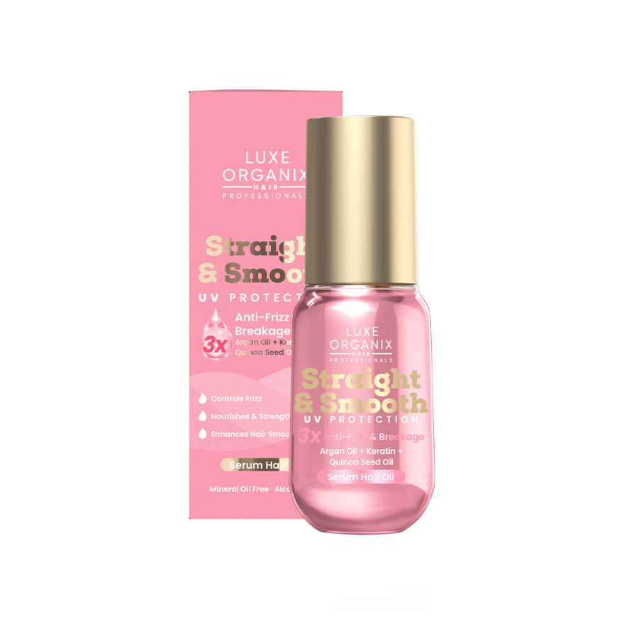 Luxe Organix Straight and Smooth 3X Anti-Frizz and Breakage Serum Hair Oil