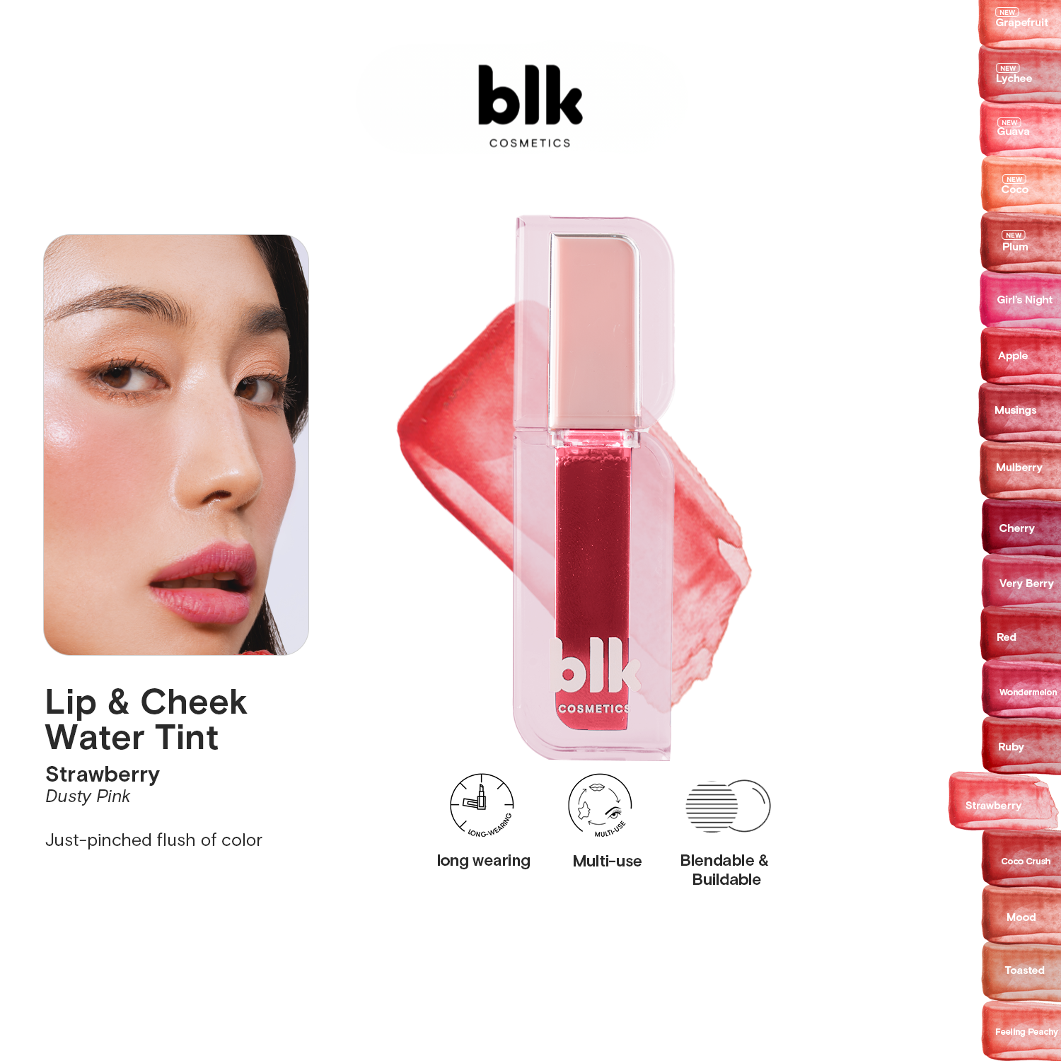 BLK Cosmetics Lip and Cheek Water Tint