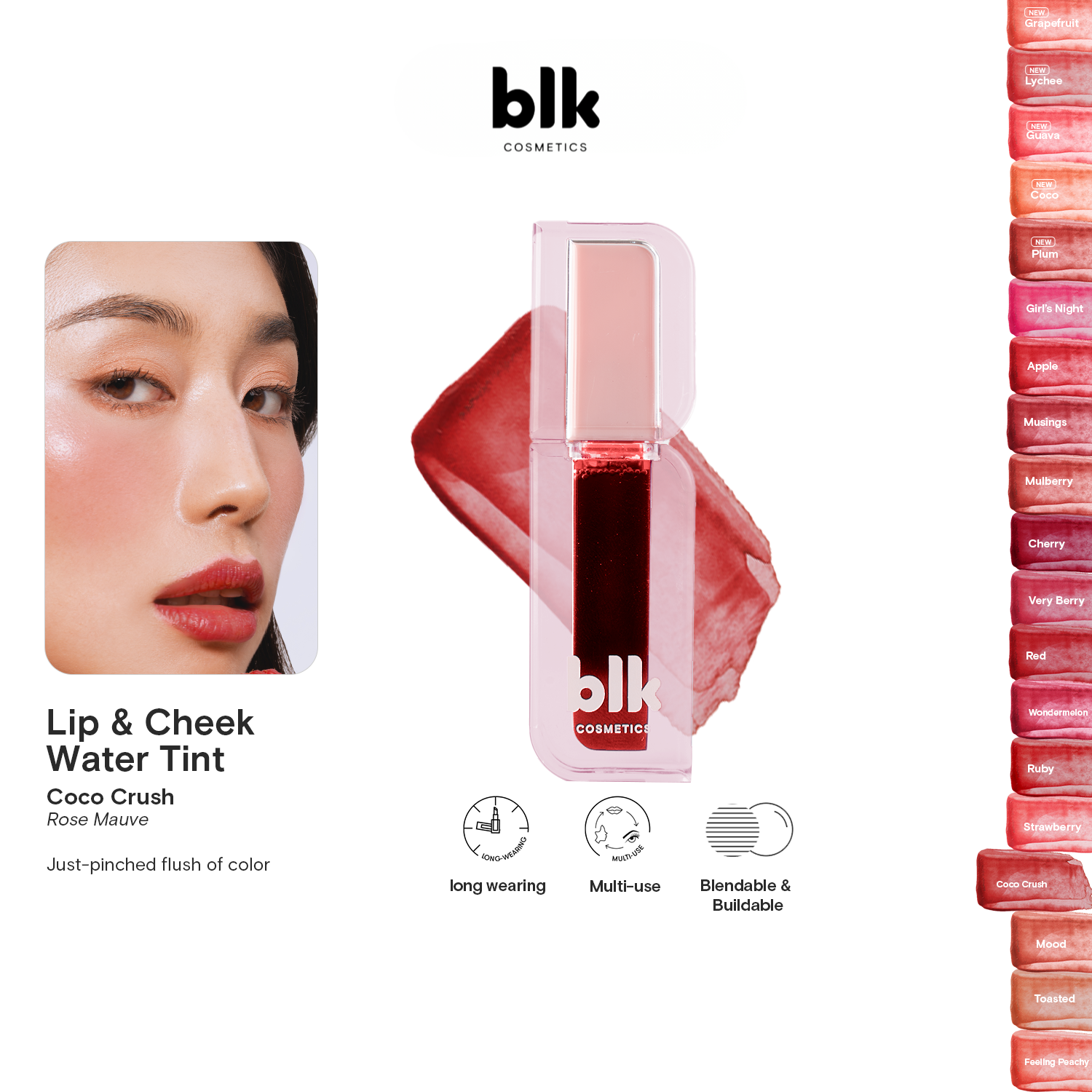 BLK Cosmetics Lip and Cheek Water Tint