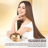 Luxe Organix Power STRAIGHT Black & White Caviar + Vit B5 Serum Concentrate Bond Softening & Smoothing Rejuvenating Hair Mask