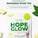 Luna Aura Hope Glow Crystal Honeydew Green Tea, Dandelion and L-Carnitine Juice Drink