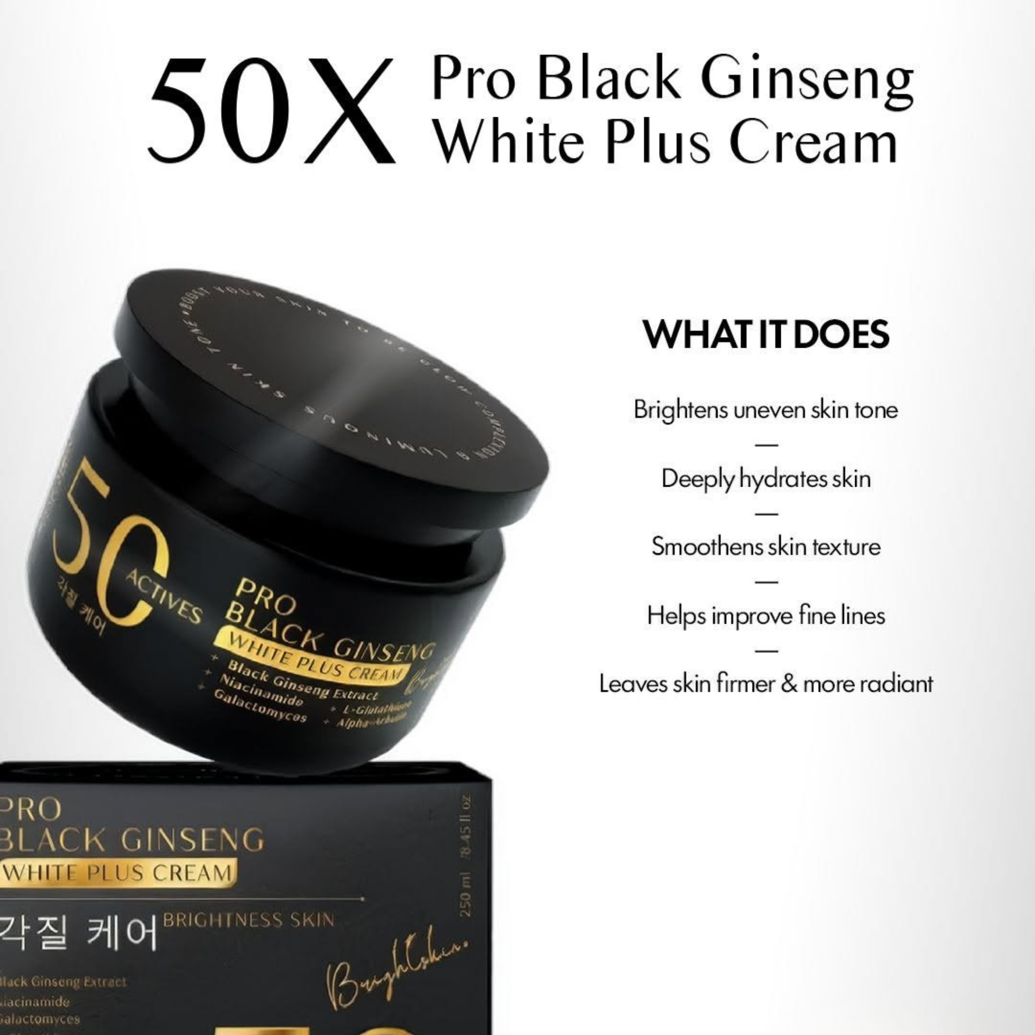 Jennie Moon 50X Pro Black Ginseng White Plus Cream