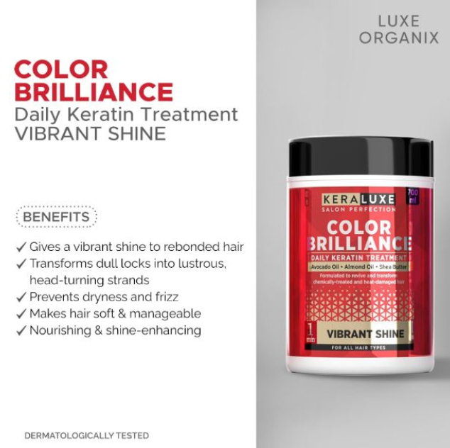 Kera Luxe Salon Perfection Color Brilliance Daily Keratin Treatment Vibrant Shine 700ml
