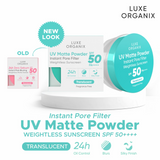 Luxe Organix 24H Zero Sebum Instant Pore Blurring Matte Powder SPF 50 Translucent 15g