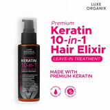 Luxe Organix Premium Keratin 10-in-1 Hair Elixir Leave-in Treatment 100ml