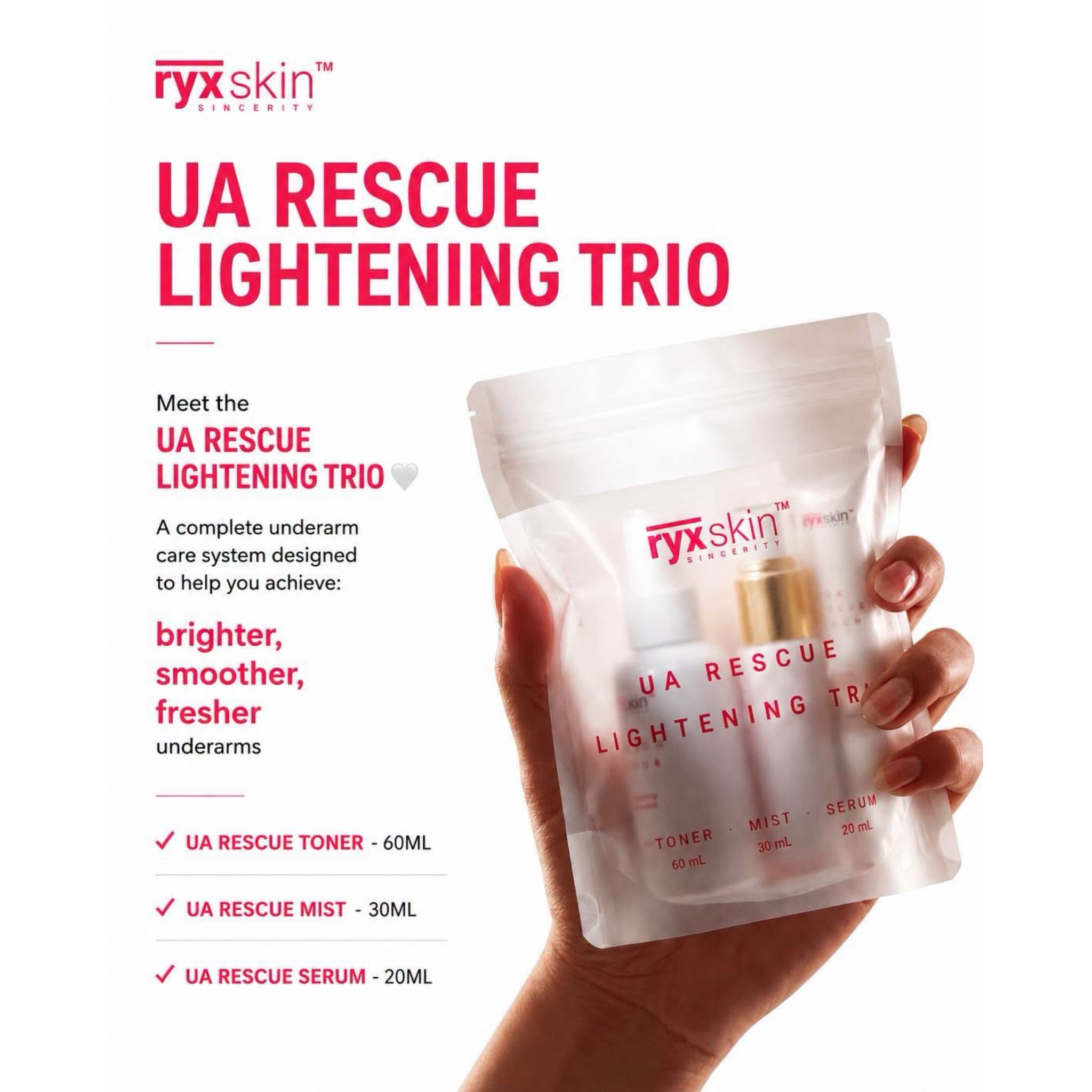 RyxSkin Sincerity UA Rescue Lightening Trio