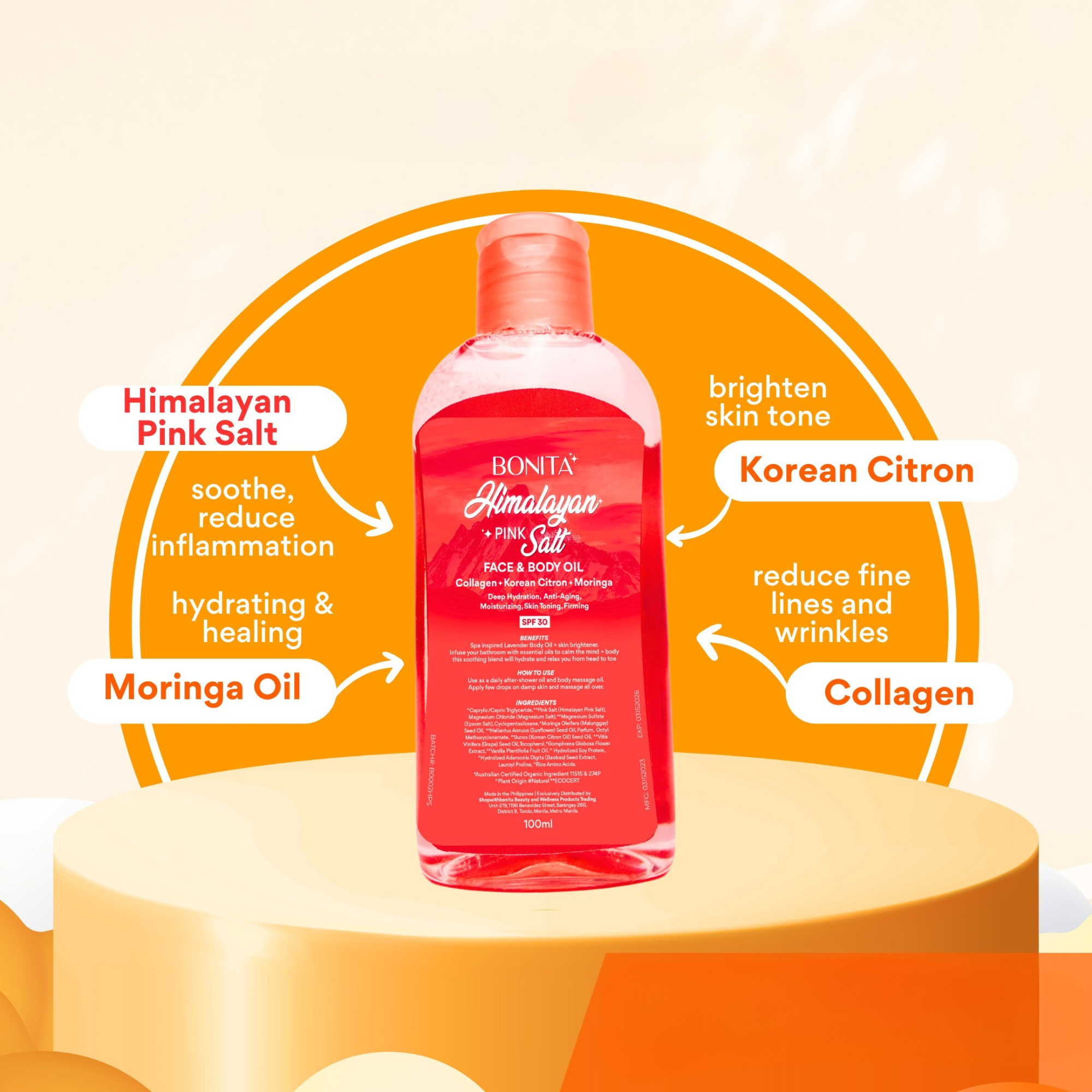 Bonita Himalayan Pink Face and Body Oil