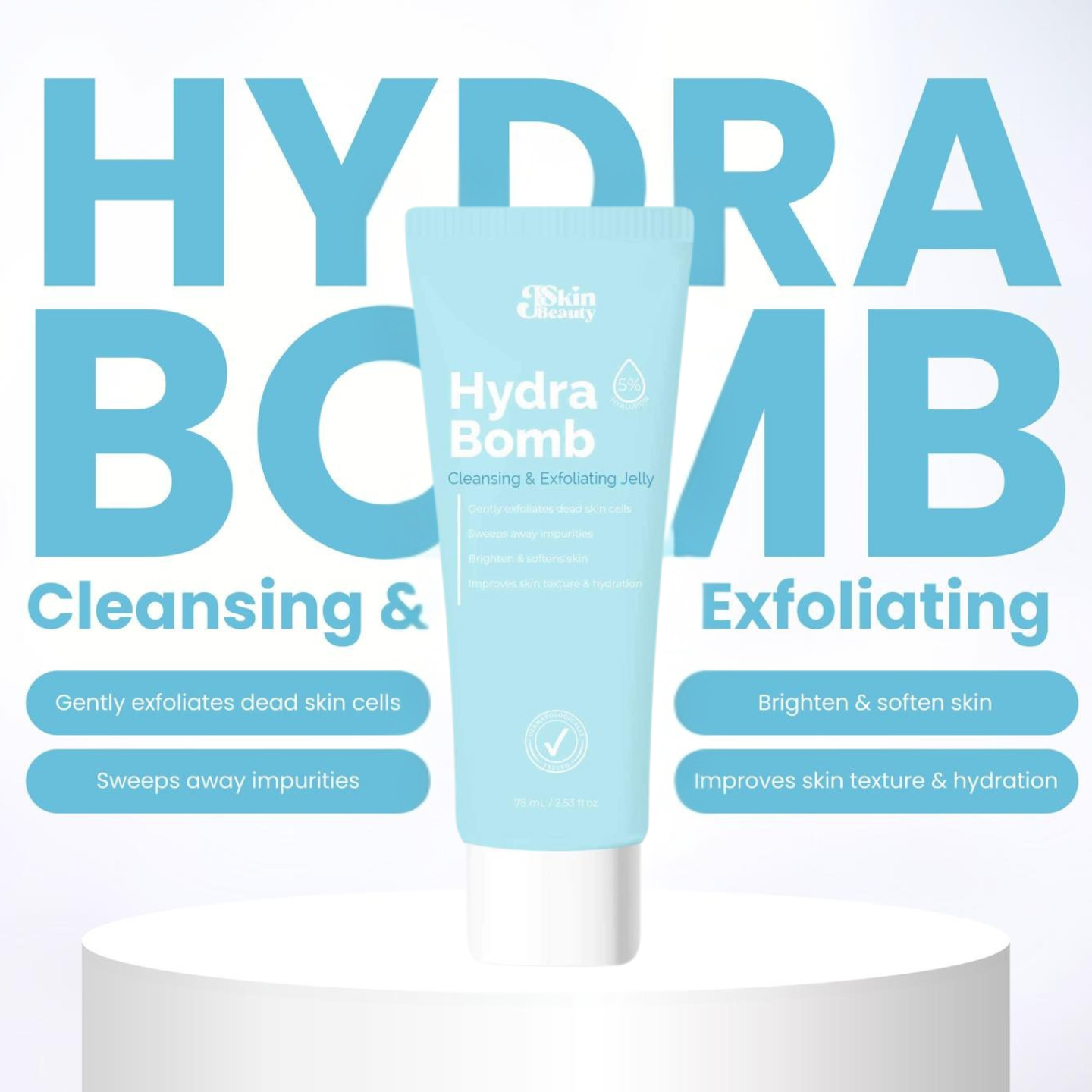 J Skin Beauty Hydra Bomb Cleansing and Exfoliating Jelly