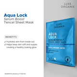 Luxe Organix Aqua Lock Serum Boost Sheet Mask 25ml