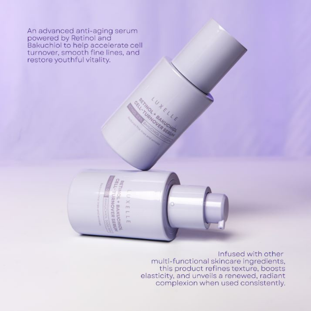 Luxelle Retinol + Bakuchiol Cell-Turnover Serum