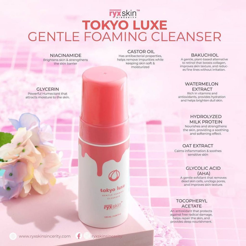 RyxSkin Sincerity Tokyo Luxe Foam Gentle Foaming Cleanser 120ml
