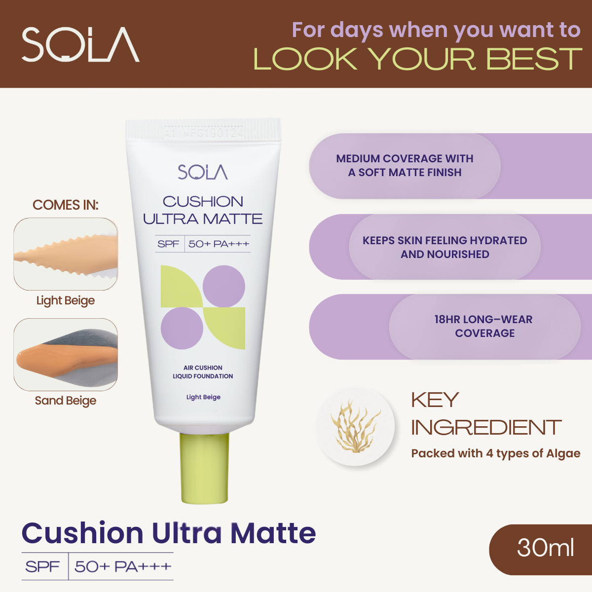 Sola Beauty Cushion Ultra Matte 30ml