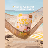 Luna Aura Hope Glow Crystal DTX Mango Coconut Chia Fiber drink