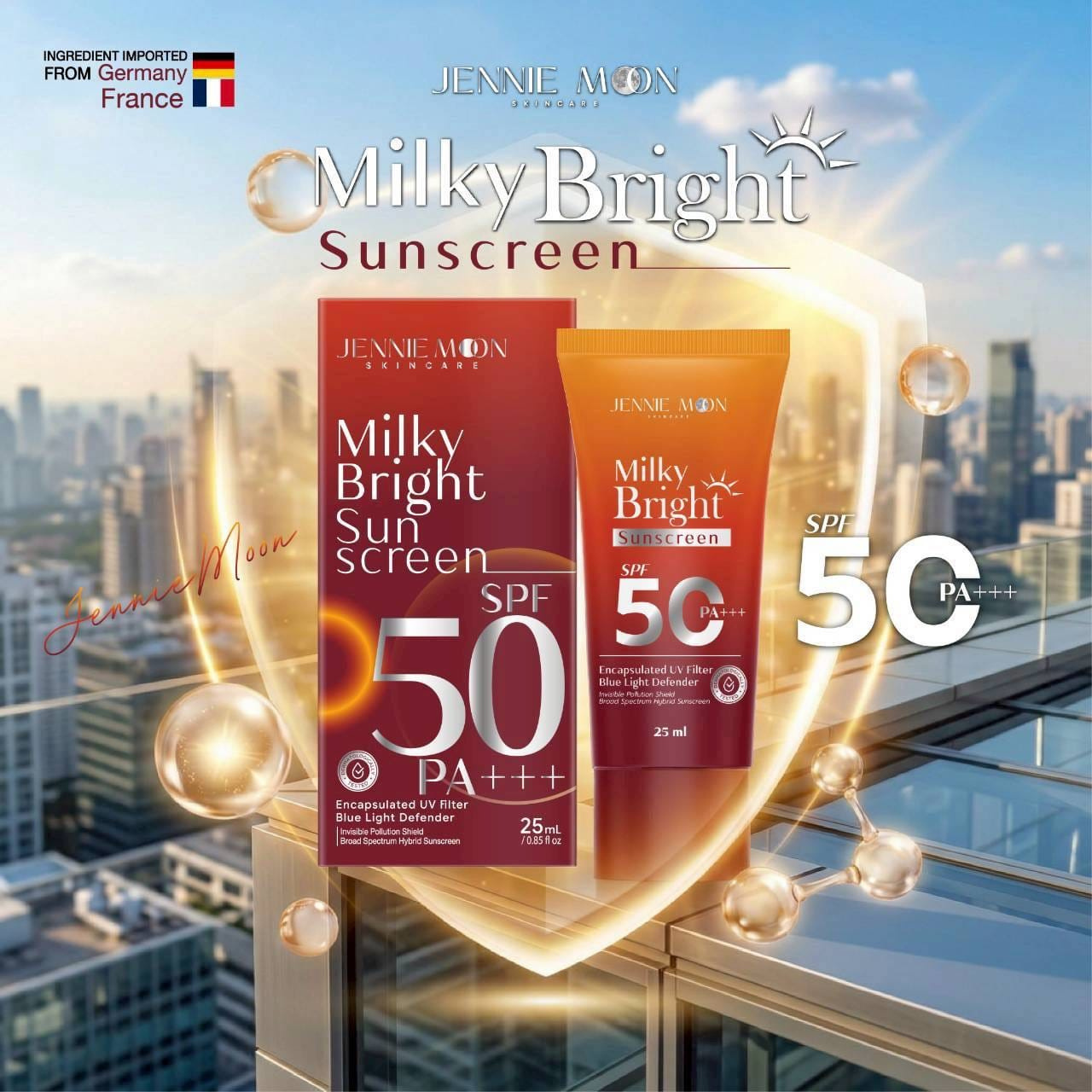 Jennie Moon Milky Bright Sunscreen SPF50 PA+++