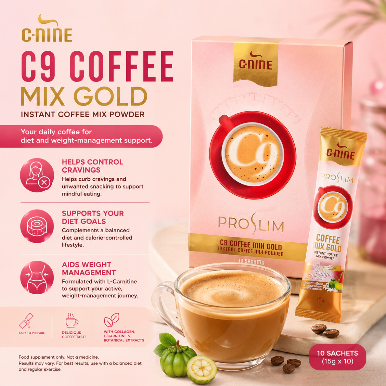 C-NINE ProSlim C9 Coffee Mix Gold
