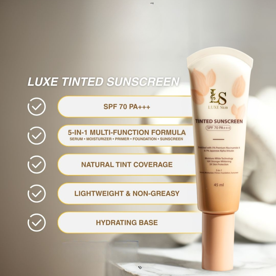 Luxe Skin Tinted Sunscreen SPF 70 PA++++