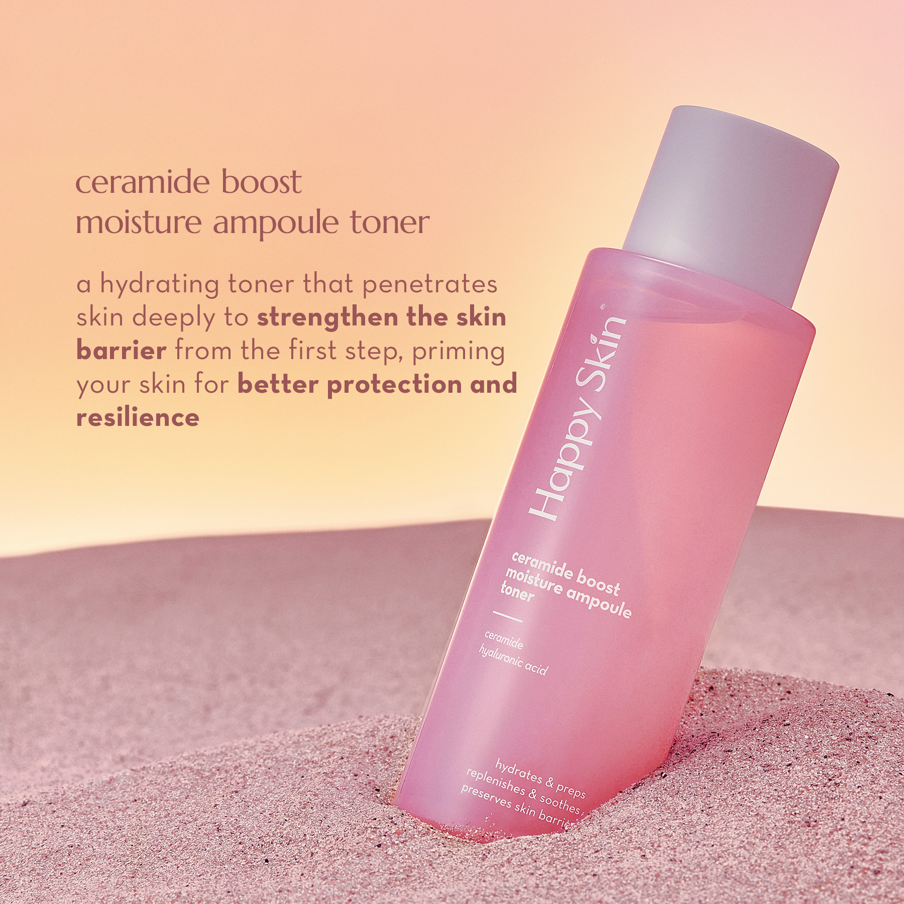 Happy Skin Ceramide Boost Moisture Ampoule Toner