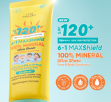Luxe Organix 6 in 1 Maxshield 100% Mineral Sunscreen Ultra Sheer Face & Body Sunscreen