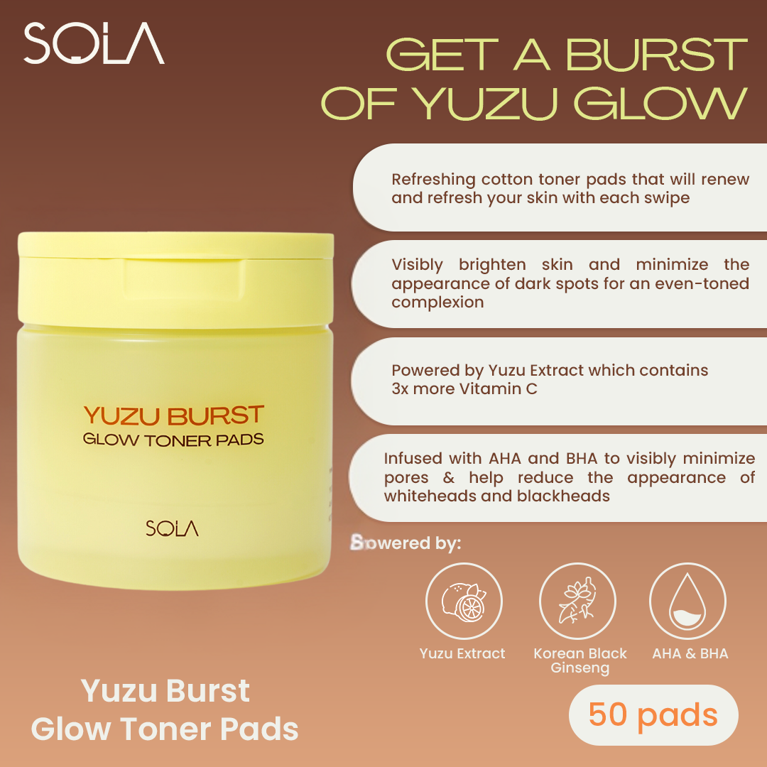 Sola Beauty Yuzu Glow Toner Pads (50 pads)