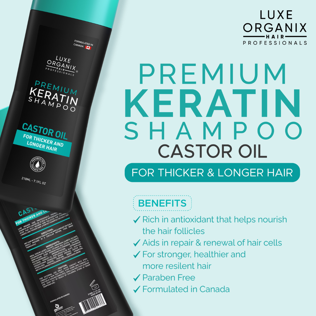 Luxe Organix Premium Keratin Castor Oil Shampoo 210ml