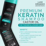 Luxe Organix Premium Keratin Castor Oil Shampoo 210ml