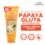 Luxe Organix Papaya Gluta Whitening Gel Triple Serum Boost 300ml