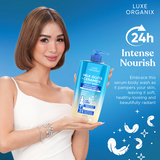 Luxe Organix Milk Gluta + Ceramide Gentle Bright Whitening Serum Perfume Infused Body Wash 1000g