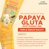 Luxe Organix Papaya Gluta Whitening Gel Triple Serum Boost 300ml