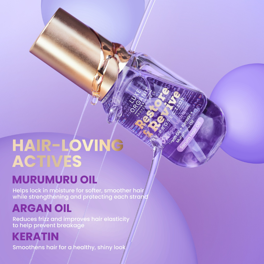 Luxe Organix Restore and Revive 3X Deep Hydration and Breakage Serum Hair Oil