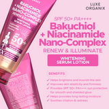 Luxe Organix Bakuchiol + Niacinamide Nano-Complex Serum Lotion SPF 50 200ml