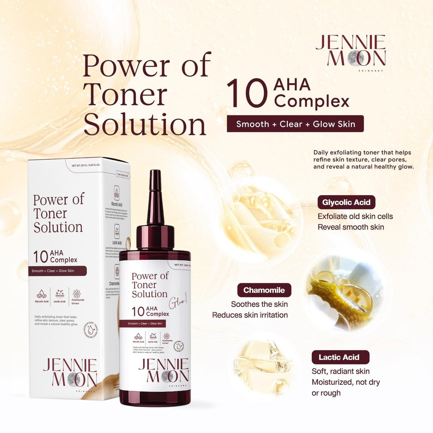 Jennie Moon Power of Toner Solution 10% AHA Complex