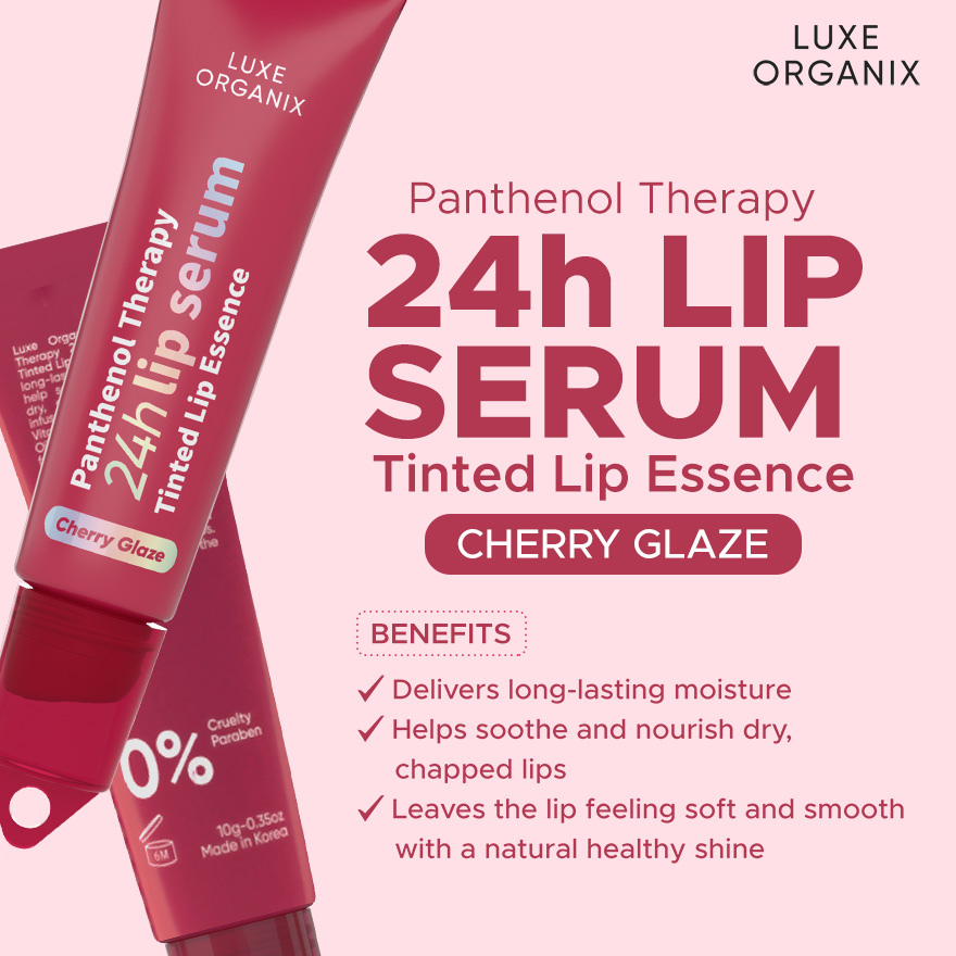 Luxe Organix Panthenol Therapy 24H Lip Serum Tinted Lip Essence 10g