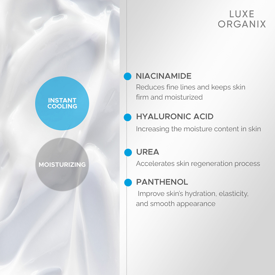 Luxe Organix Hyaluron White Double Collagen Hydra-Cooling Moisturizer 50g
