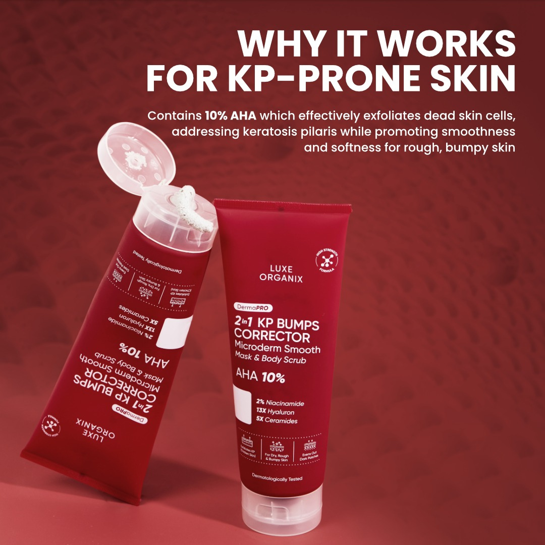 Luxe Organix DermaPRO 2in1 KP Bumps Corrector Microderm Smooth Mask & Body Scrub