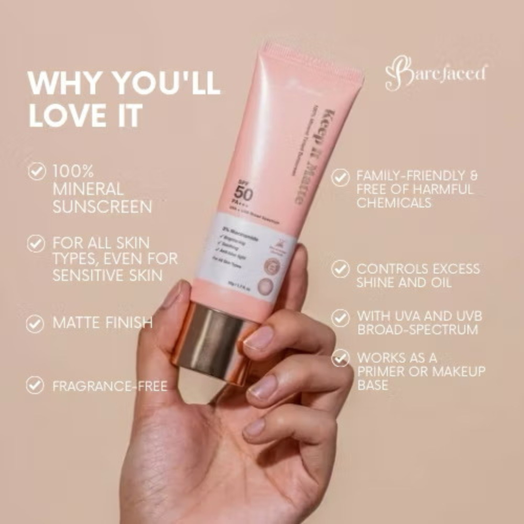 Barefaced Keep It Matte 100% Mineral Tinted Sunscreen