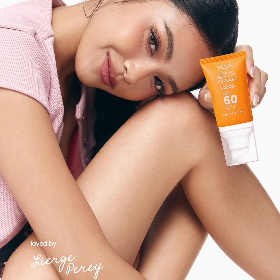 Sola Tone-Up BB+CC Cream Brightening Tinted Sunscreen SPF50 PA++