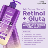 Luxe Organix Retinol + Gluta Youthful Radiance Whitening Serum Perfume Infused Body Wash 1000g