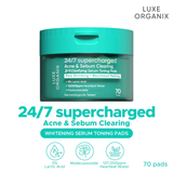 Luxe Organix 24/7 Supercharged Acne & Sebum Clearing Serum Toning Pads