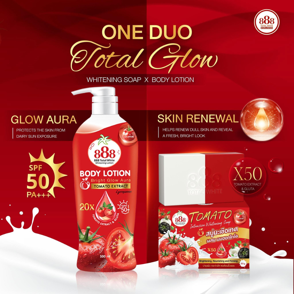 888 Total White Tomato Intensive Whitening Soap