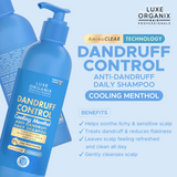 Luxe Organix Dandruff Control Cooling Menthol Shampoo 240ml