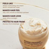 Luxe Organix Power STRAIGHT Black & White Caviar + Vit B5 Serum Concentrate Bond Softening & Smoothing Rejuvenating Hair Mask