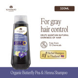 Khaoko Talaypu Butterfly Pea and Henna Herbal Shampoo / Conditioner [Premature Grey Hair, Color Shampoo]