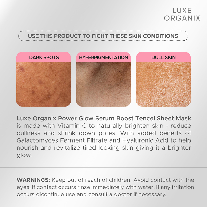 Luxe Organix Power Glow Serum Boost Sheet Mask 25ml