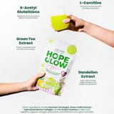 Luna Aura Hope Glow Crystal Honeydew Green Tea, Dandelion and L-Carnitine Juice Drink