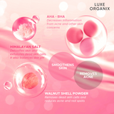 Luxe Organix Bye Bye Bum Bumps Clear and Smooth Booty Scrub 285g