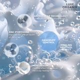 Luxe Organix Dandruff Control Cooling Menthol Shampoo 240ml