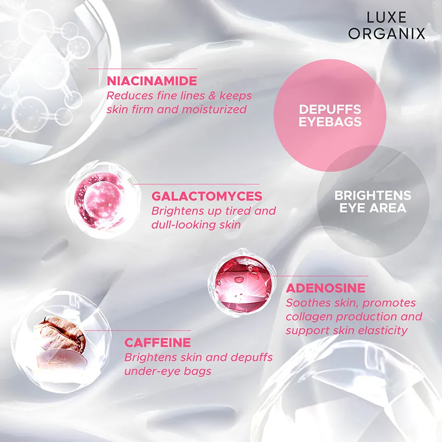 Luxe Organix Bright Eyes Eye Cream 80% Galactomyces 15g