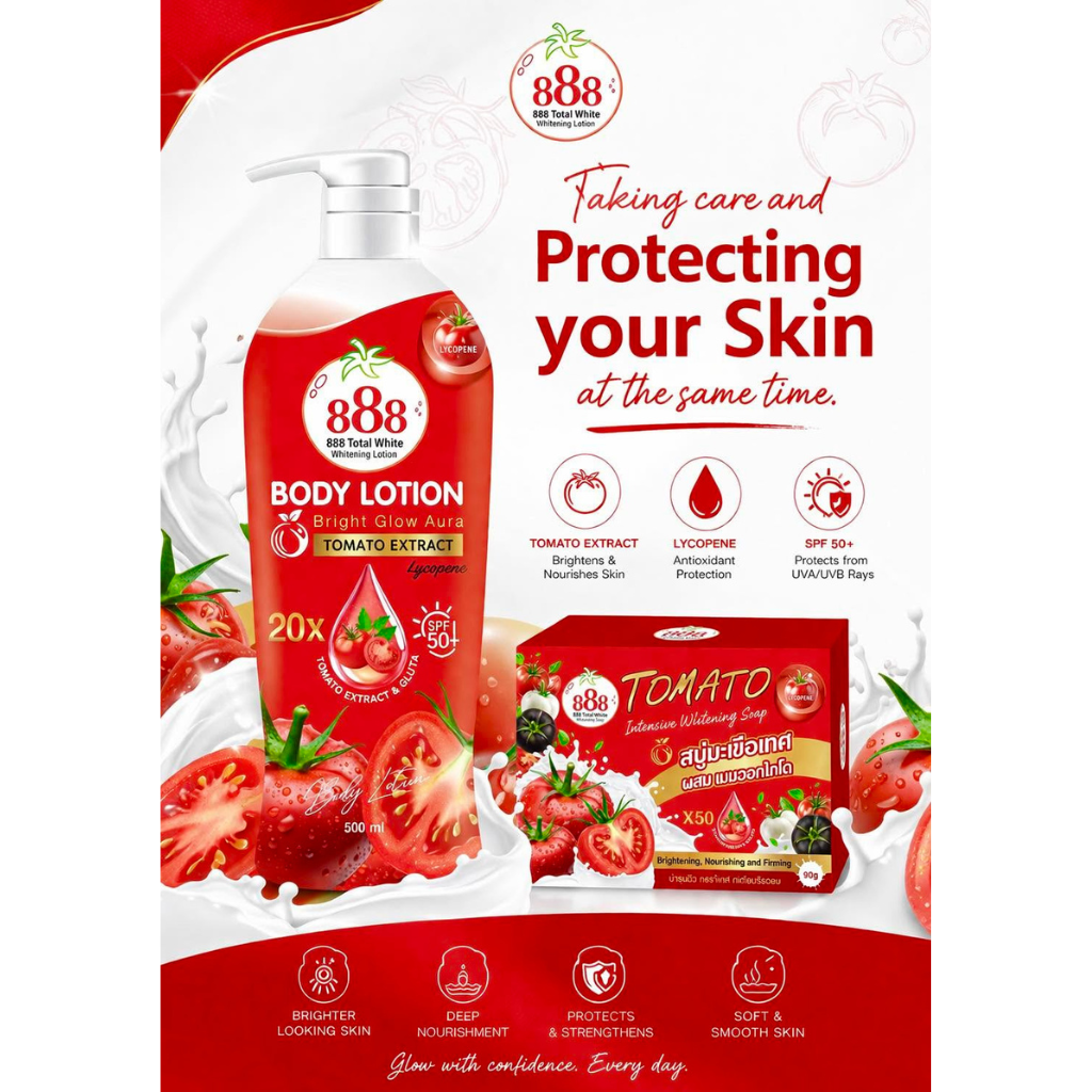 888 Total White Tomato Intensive Whitening Soap