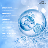 Luxe Organix Milk Gluta + Ceramide Gentle Bright Whitening Serum Perfume Infused Body Wash 1000g